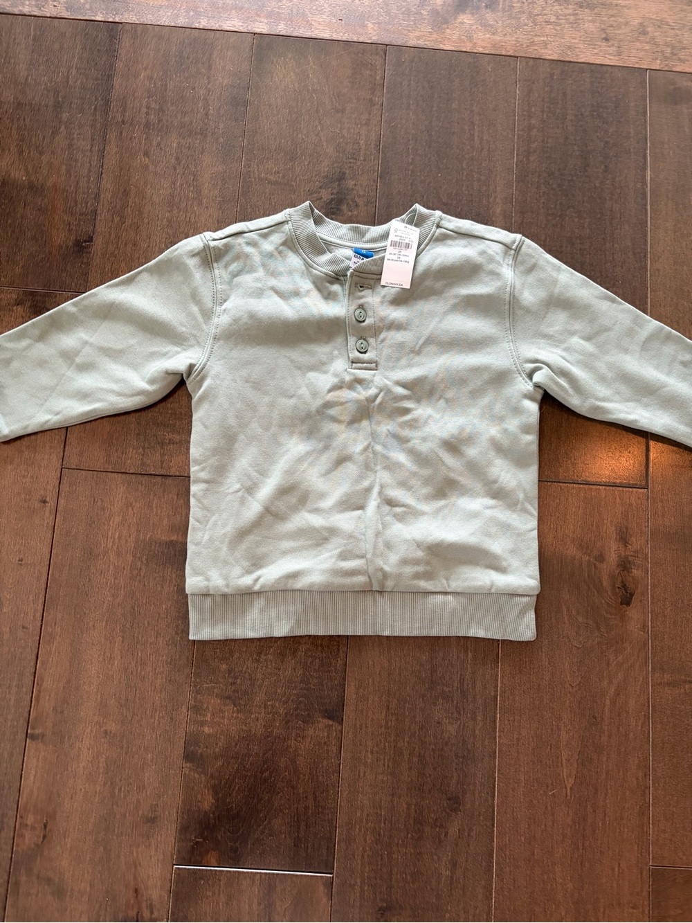 Old Navy Kids Sage Green Henley Pullover Sweatshirt